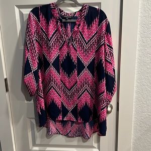 Ellen Weaver 2x high low hem.